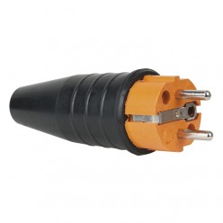 PCE 90398O Rubber Schuko Connector Male